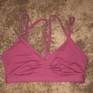 Pink sports bra